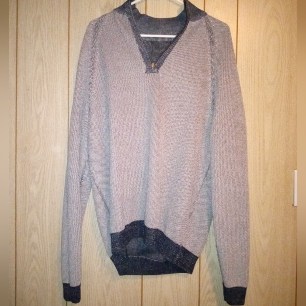 Tailor Vintage Mens Reversible 1/4 Zip Sweater